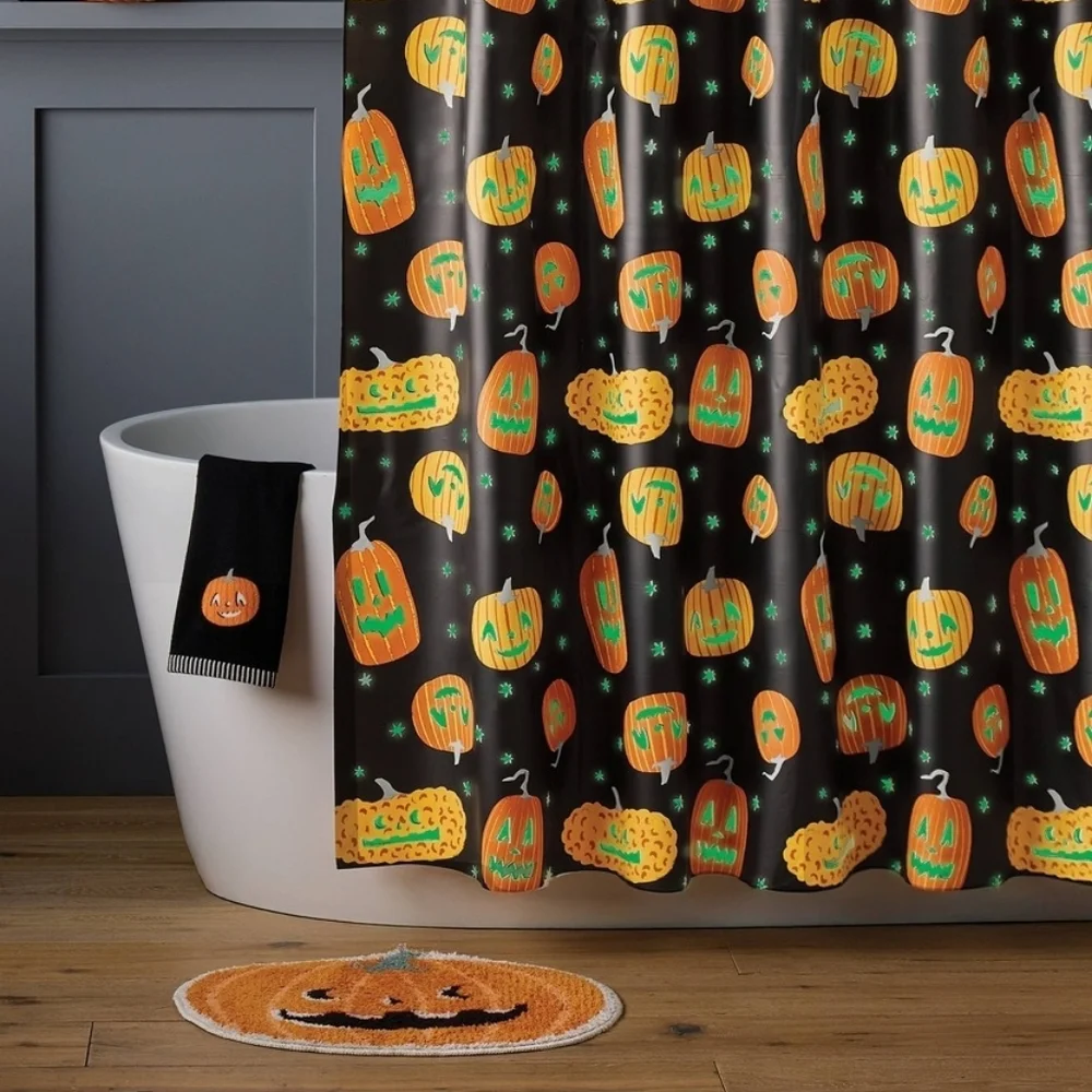 Pumpkin bath rug